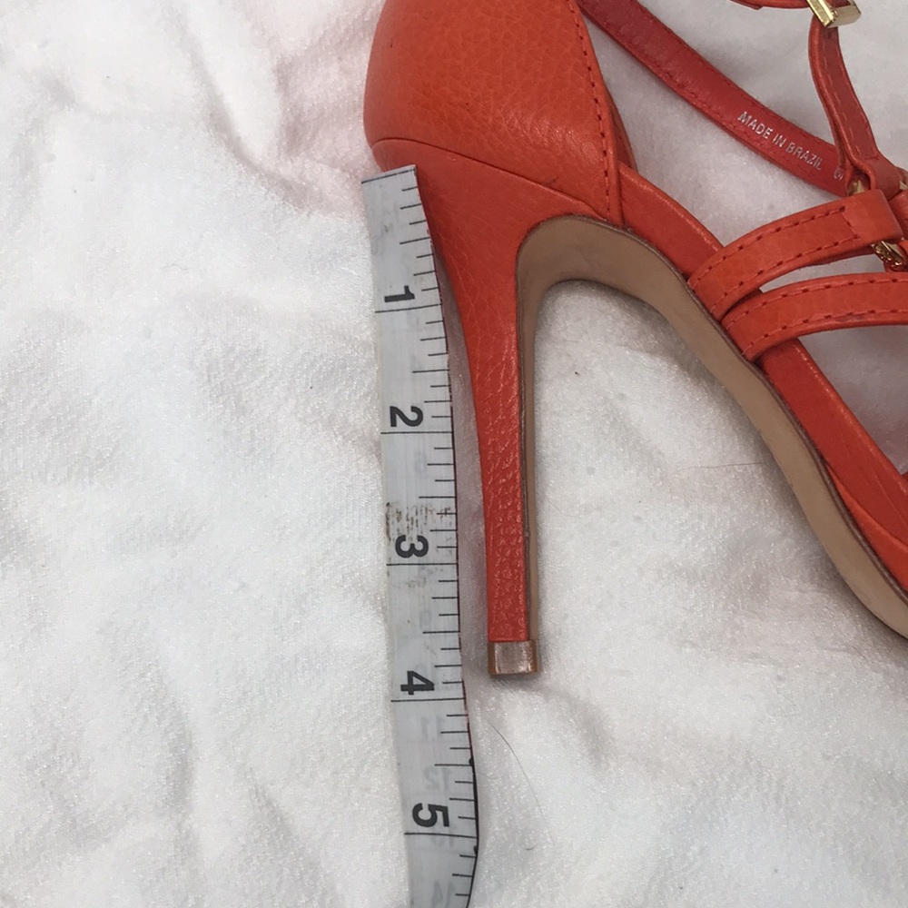 Tory Burch Orange Strappy Heels - Picture 8 of 9